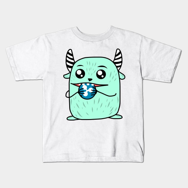 Ripple Monster Kids T-Shirt by faiiryliite